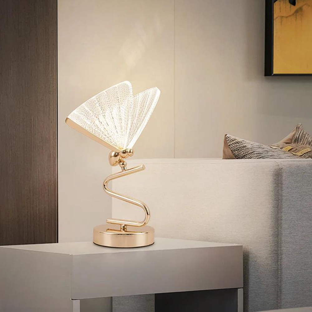 Decor Lighting Lamps - 【新商品】蝶の装飾が施された6W LEDデスクランプ。リビングや寝室に最適なモダンなフロアランプ。EUプラグ、白色光。