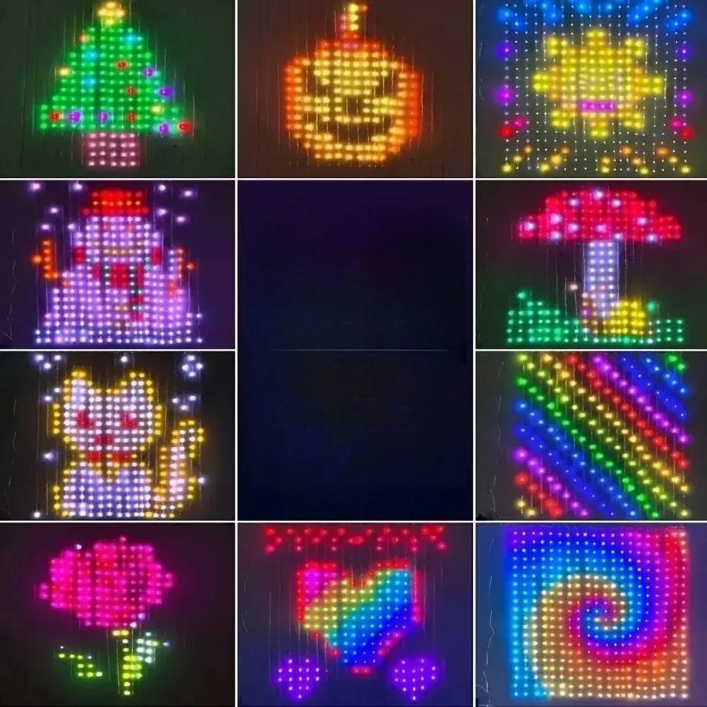 LEDピクセルカーテンライト、Bluetoothアプリで制御 - Lighting Christmas Decor のレビューと価格