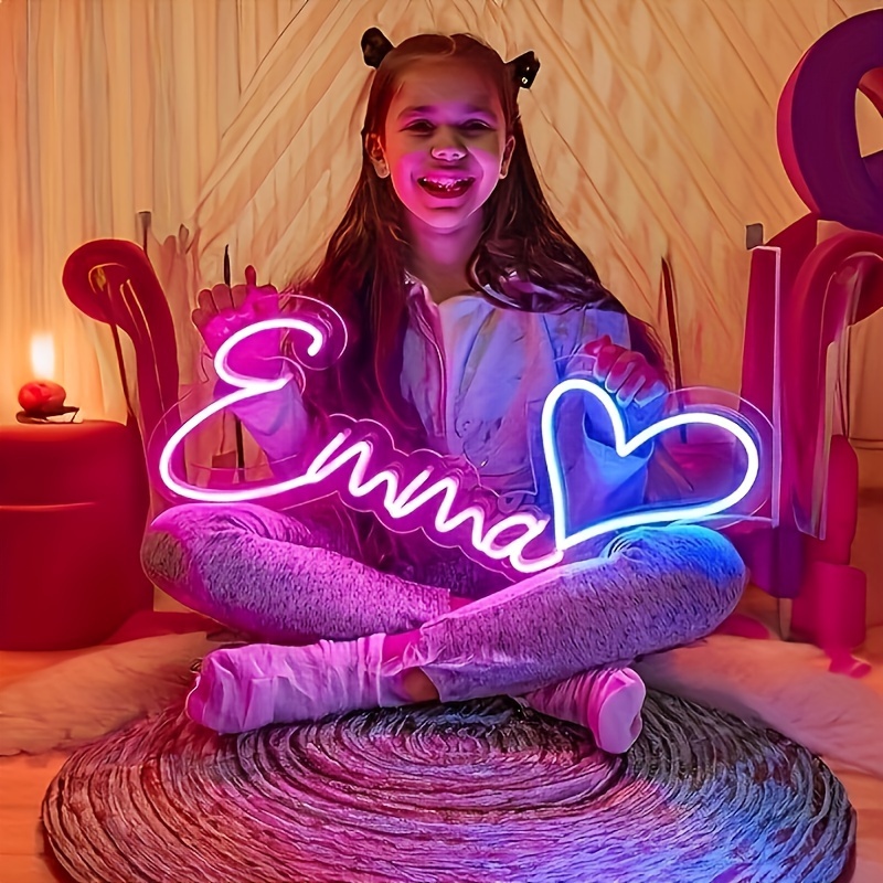 カスタムネオンLEDウォールサイン（調光器付き）、USB電源 - Lighting Decoration Ideas のレビューと価格