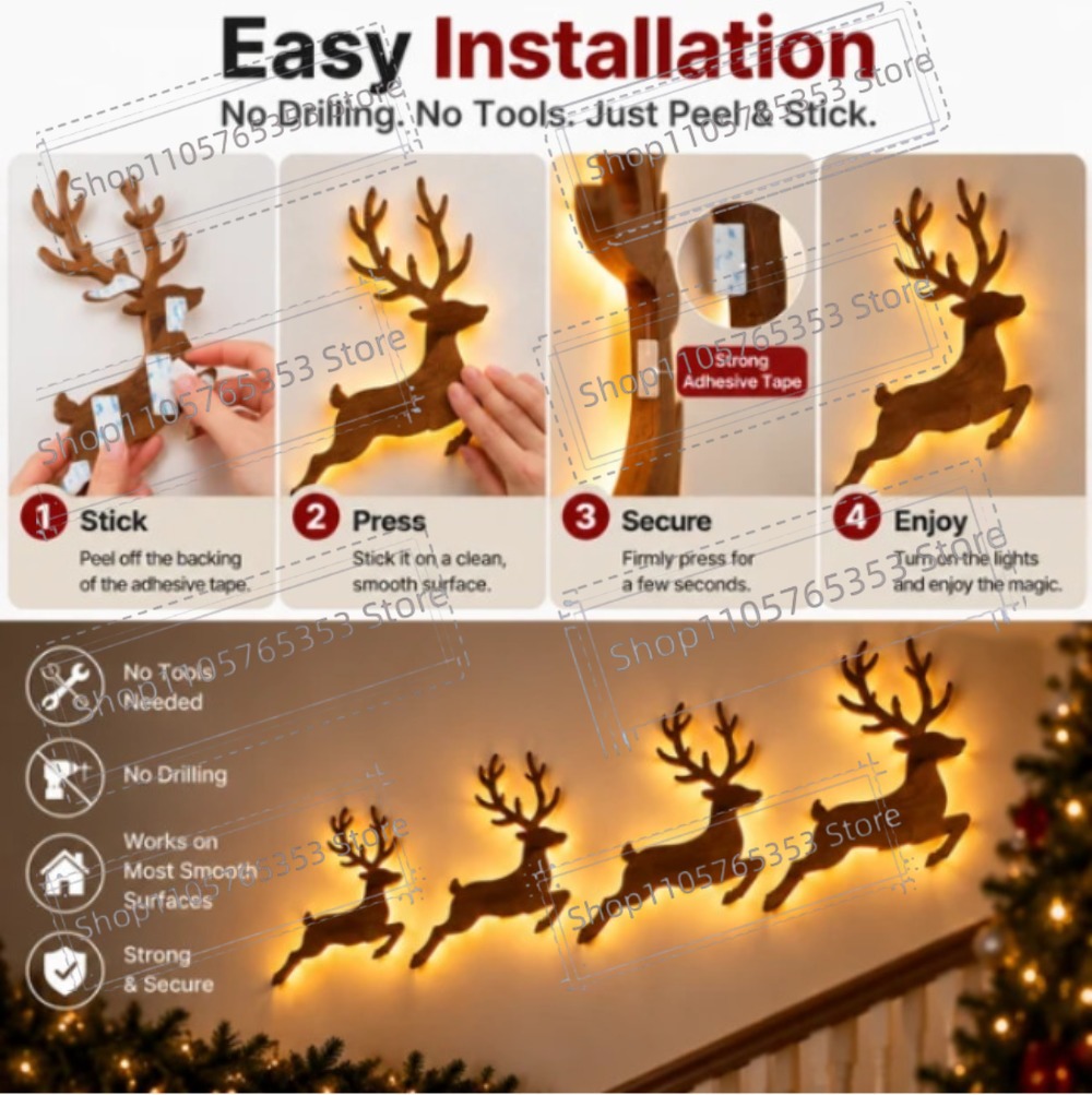2027年版、光るトナカイのクリスマスデコレーション。LED - Up Lighting Decor のレビューと価格