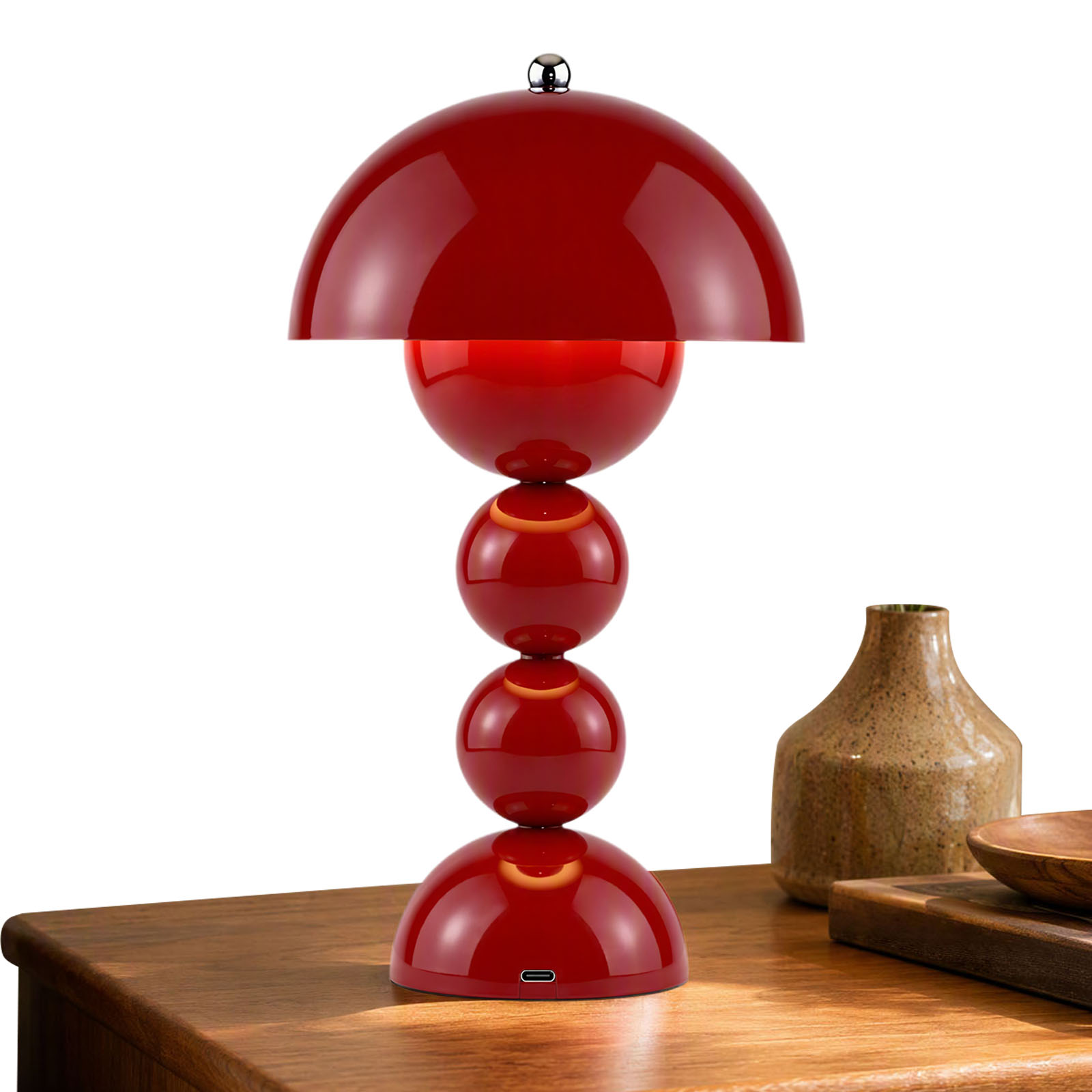 きのこ型の花柄テーブルランプ。USB充電式LEDデスクライト - Decor Lighting Lamps のレビューと価格