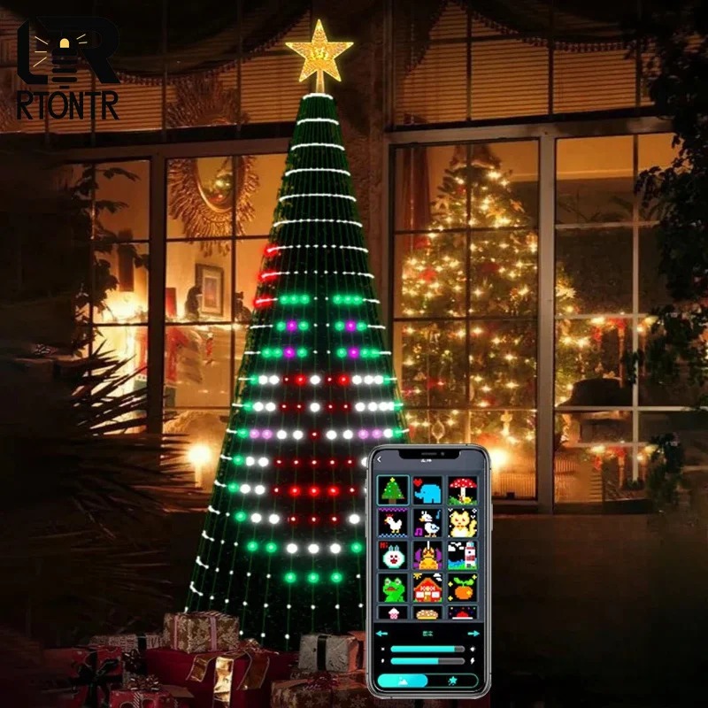 クリスマススターツリーライトRGB LED、Bluetoot - Lighting Christmas Decor のレビューと価格